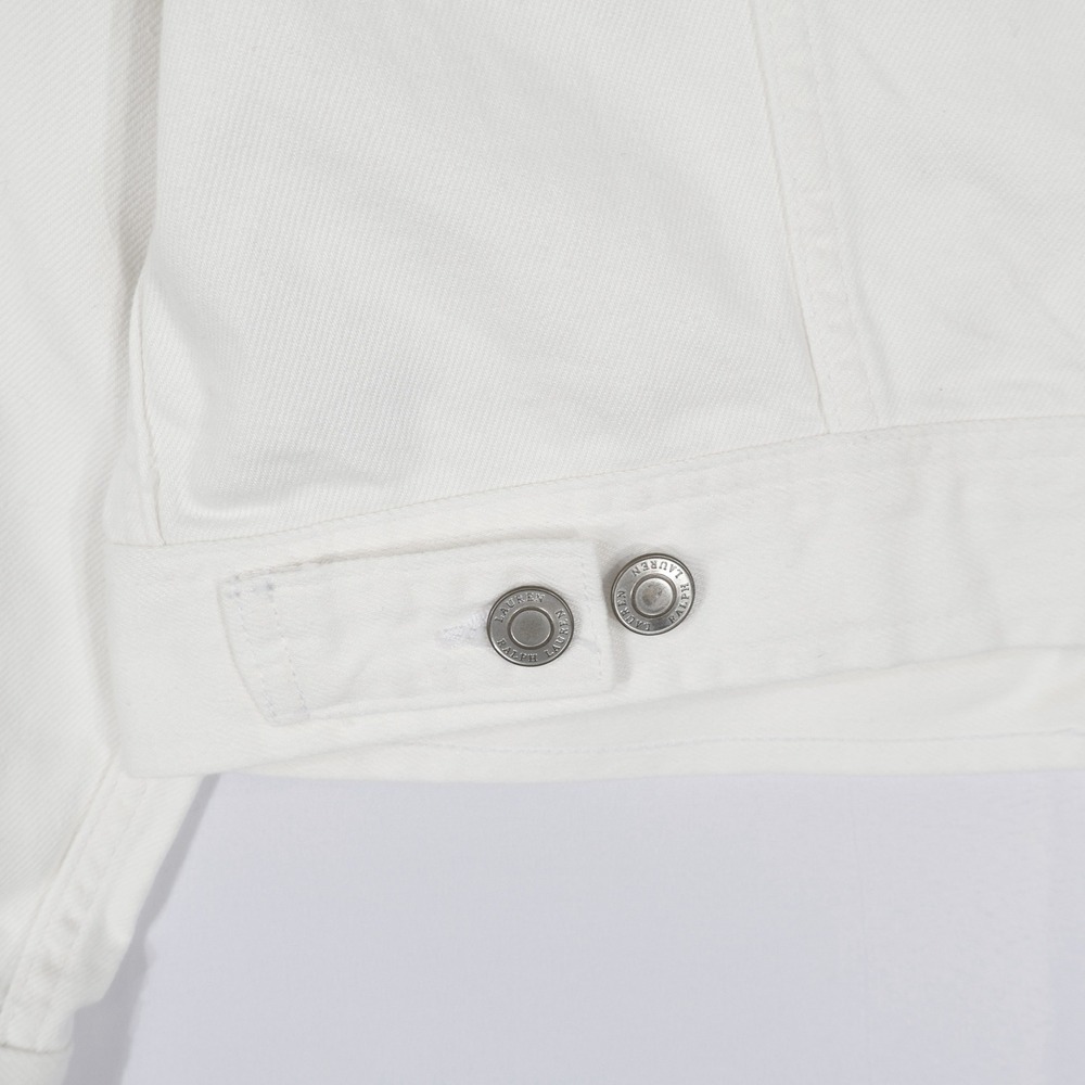 Ralph Lauren Denim Trucker Jacket Womens M White Classic Cotton $165 NWT - Picture 11 of 16